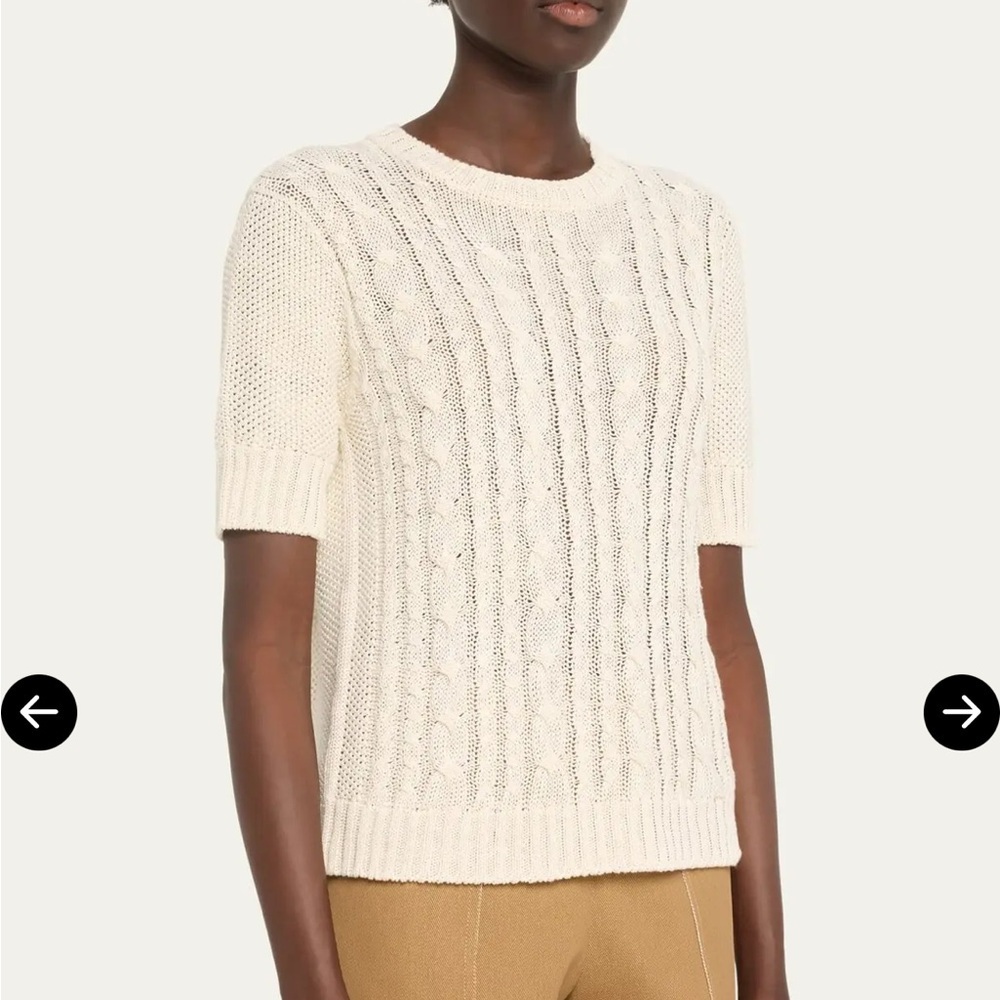 MAX MARA Orosei Cable Flax Sweater